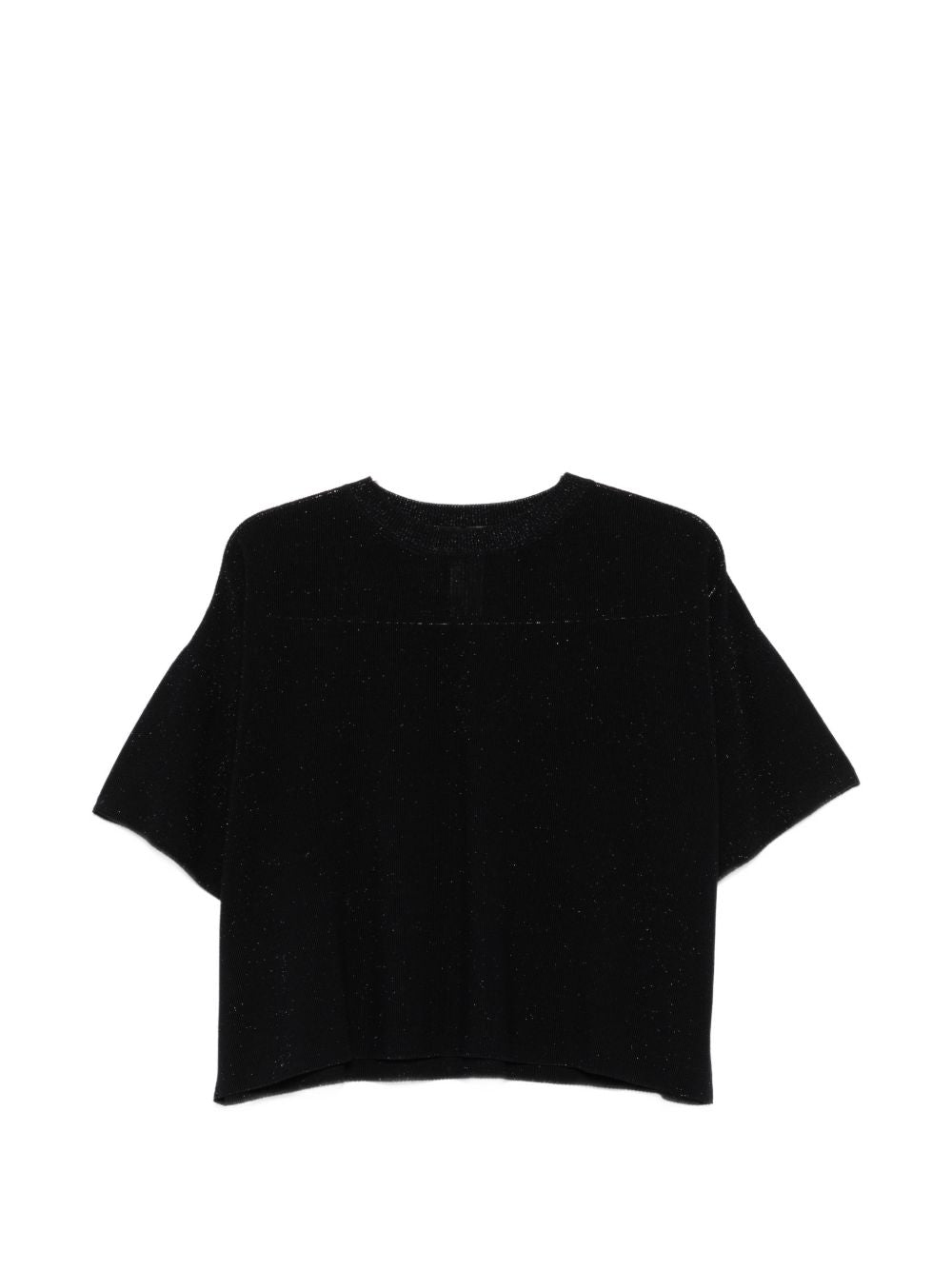 Fabiana Filippi Shimmer Cotton T-Shirt — Black