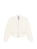 Balenciaga Cropped Bomber Jacket — White