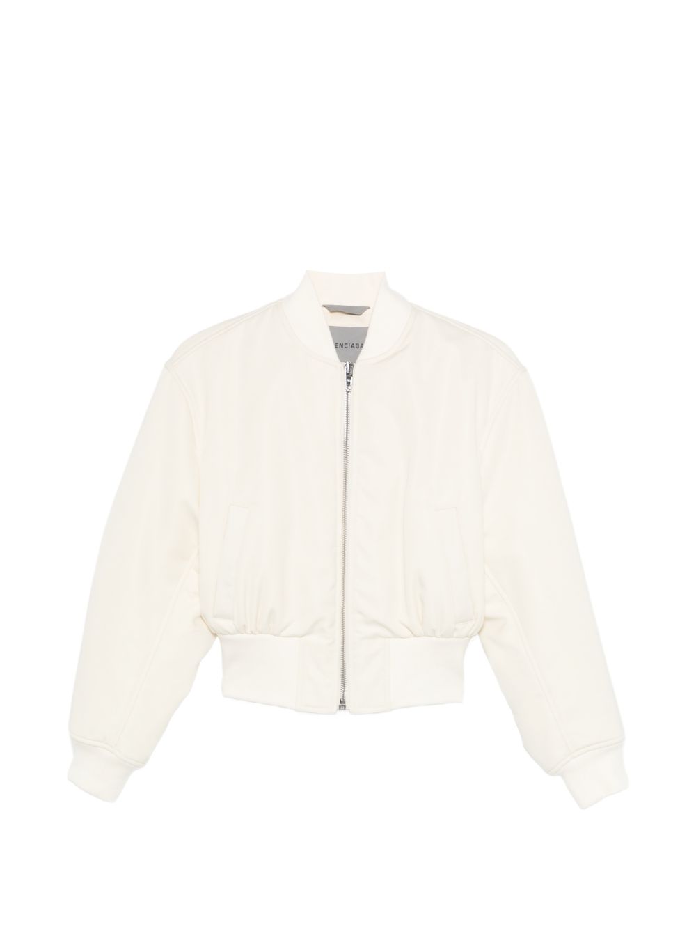 Balenciaga Cropped Bomber Jacket — White
