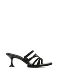 Sergio Rossi Multi-Strap Suede Heel Sandal — Black