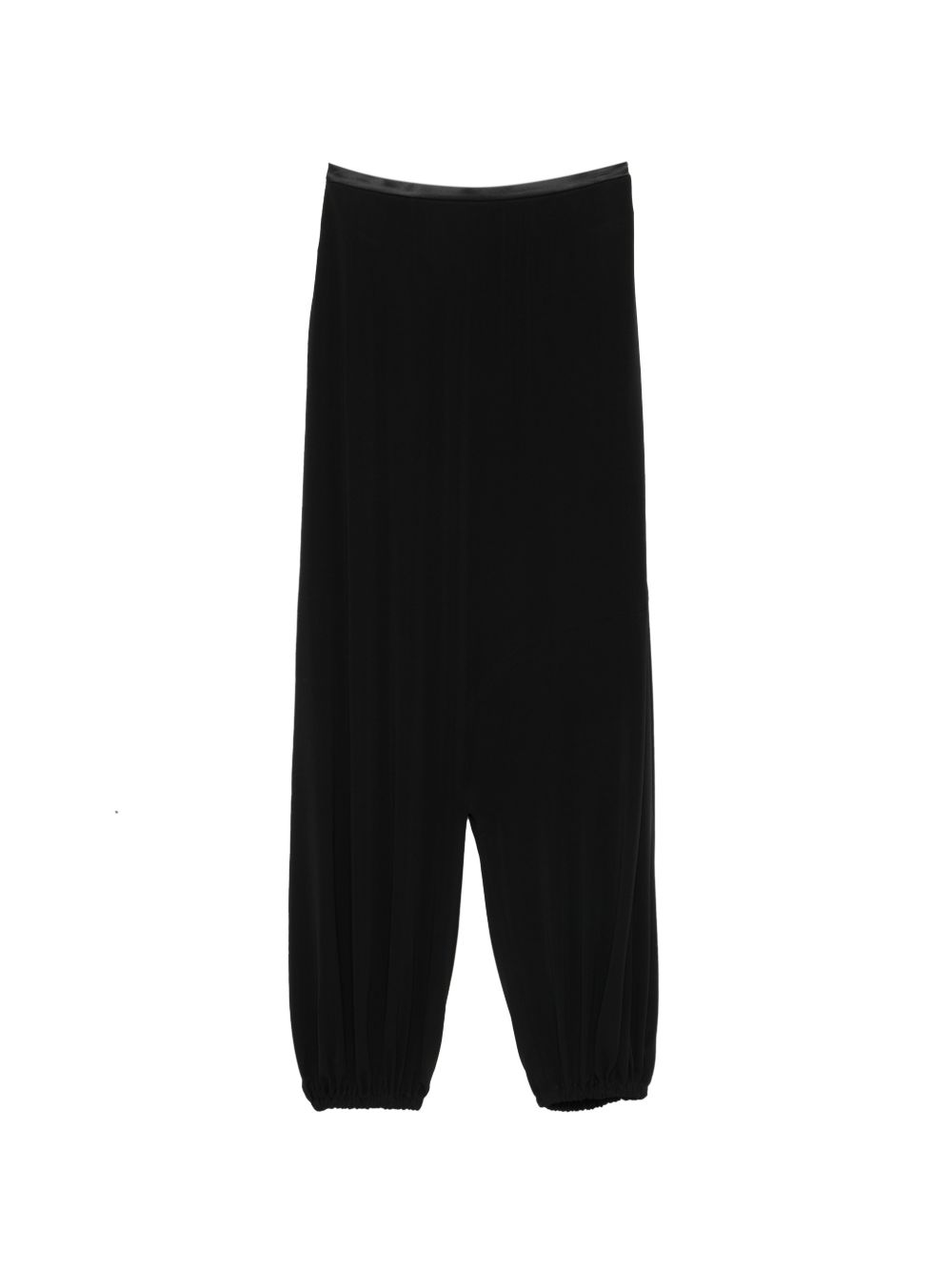 Emporio Armani Jersey Wide-Leg Joggers — Black