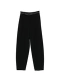 Emporio Armani Satin-Finish Tapered Trousers — Black