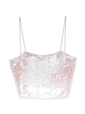 Forte Forte Sequin-Embellished Camisole Top — Pink