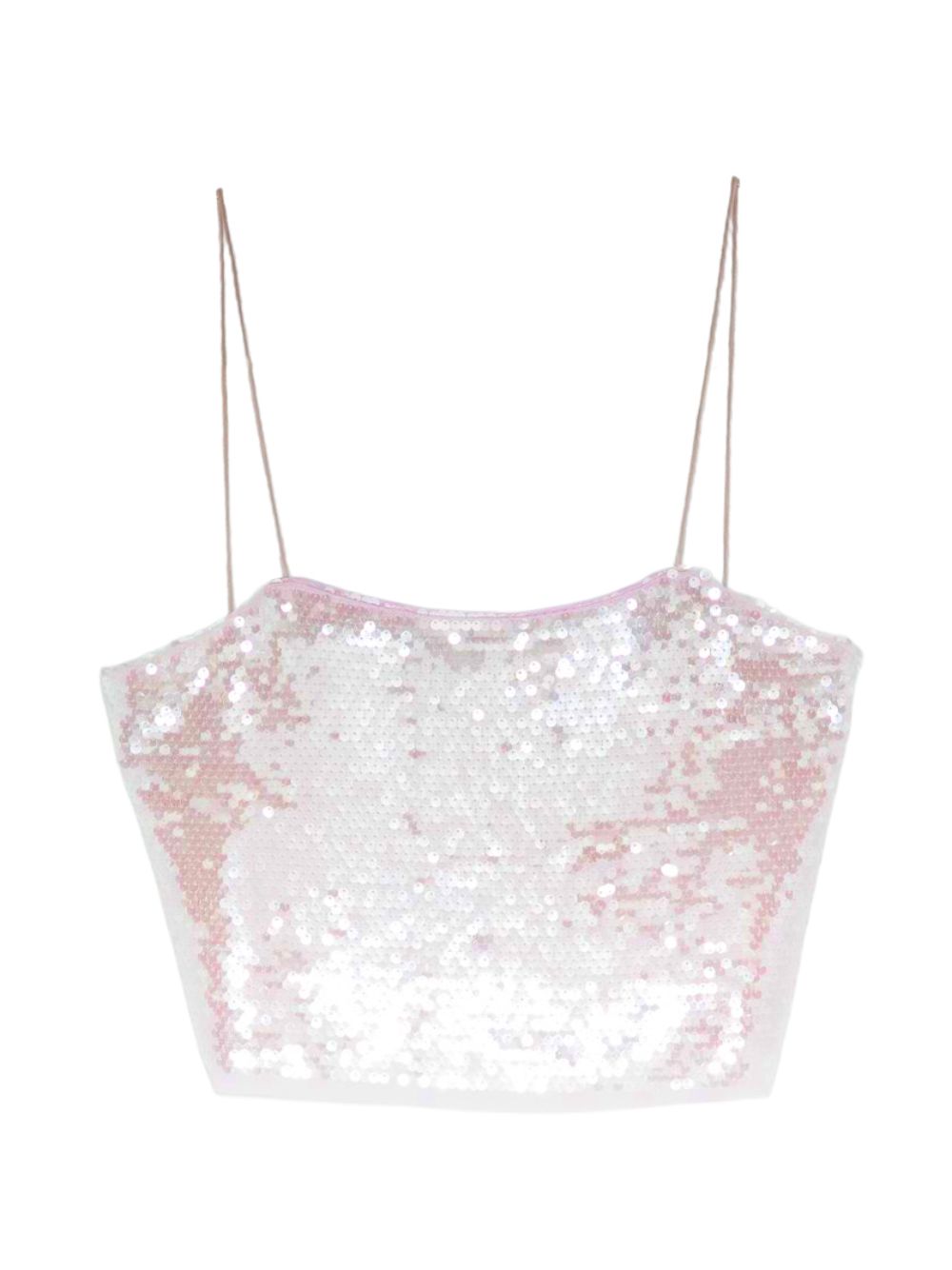 Forte Forte Sequin-Embellished Camisole Top — Pink