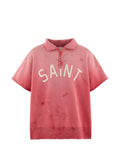 Saint Mxxxxxx Logo-Embroidered Cotton Polo — Rose