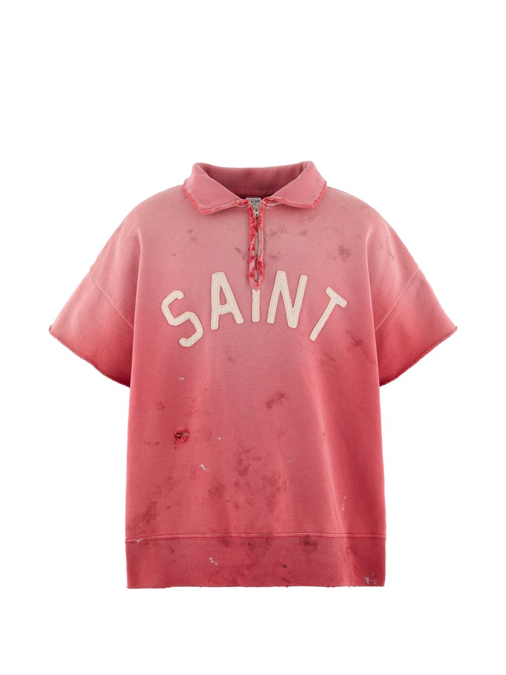 Saint Mxxxxxx Logo-Embroidered Cotton Polo — Rose