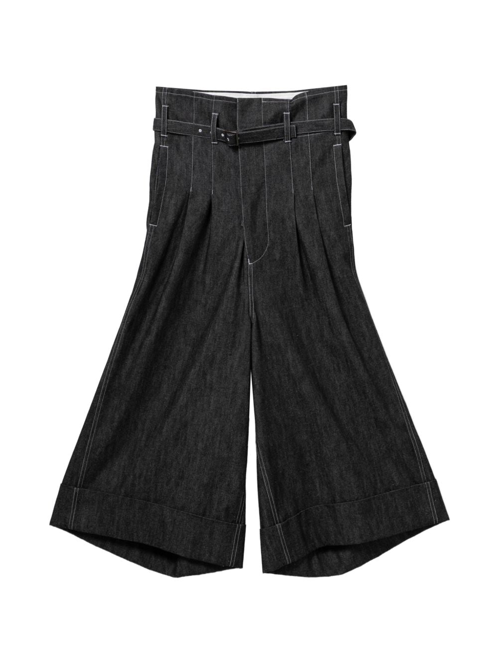 Junya Watanabe Wide-Leg Cotton Trousers — Charcoal