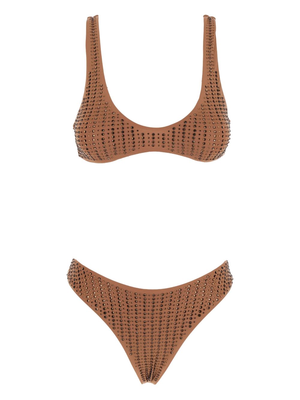 032C Studded Bikini Set — Tan