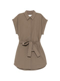 MATTEAU Cotton Shirt Dress — Taupe