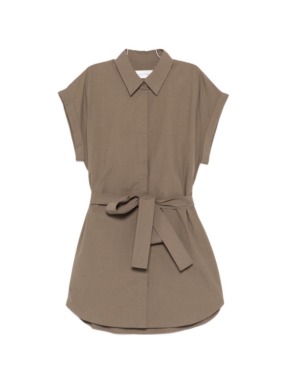 MATTEAU Cotton Shirt Dress — Taupe