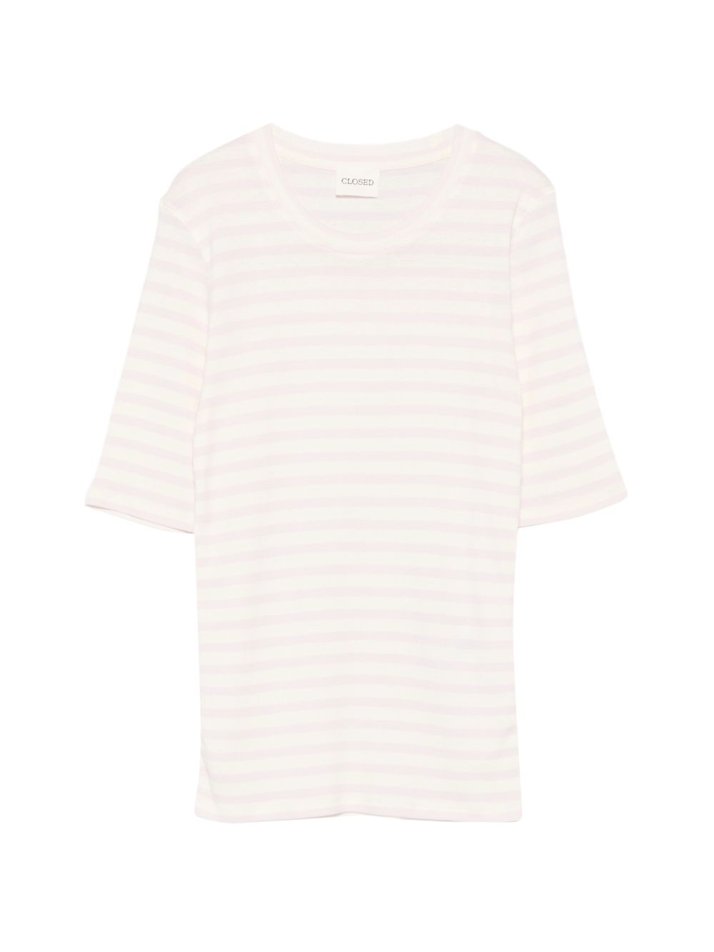 Closed Striped Cotton Blend Sweater — Pink