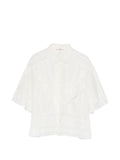 Ermanno Scervino Lace-Trimmed Cotton-Silk Blouse — White