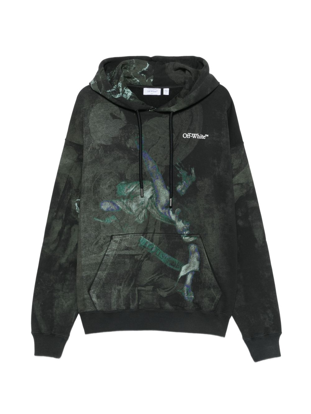 Off White Dark Painting Skate Hoodie — Black