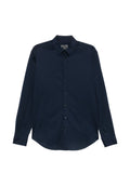 Giorgio Armani Slim Fit Cotton Shirt — Navy