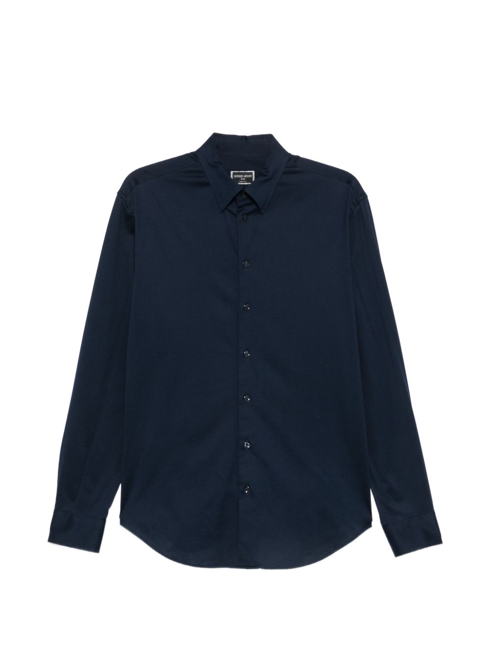 Giorgio Armani Slim Fit Cotton Shirt — Navy