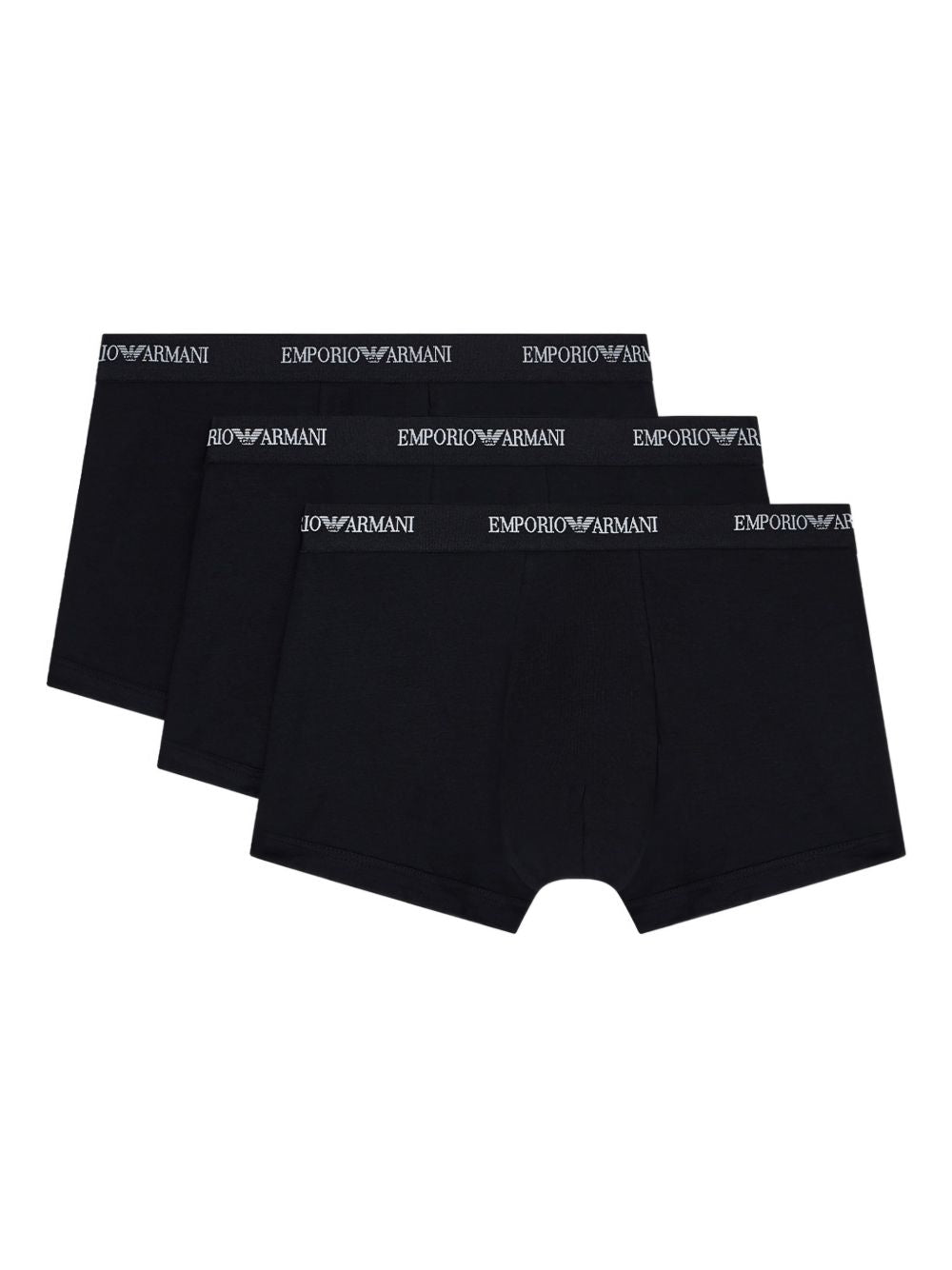 Emporio Armani Logo-Print Boxer Briefs — Black