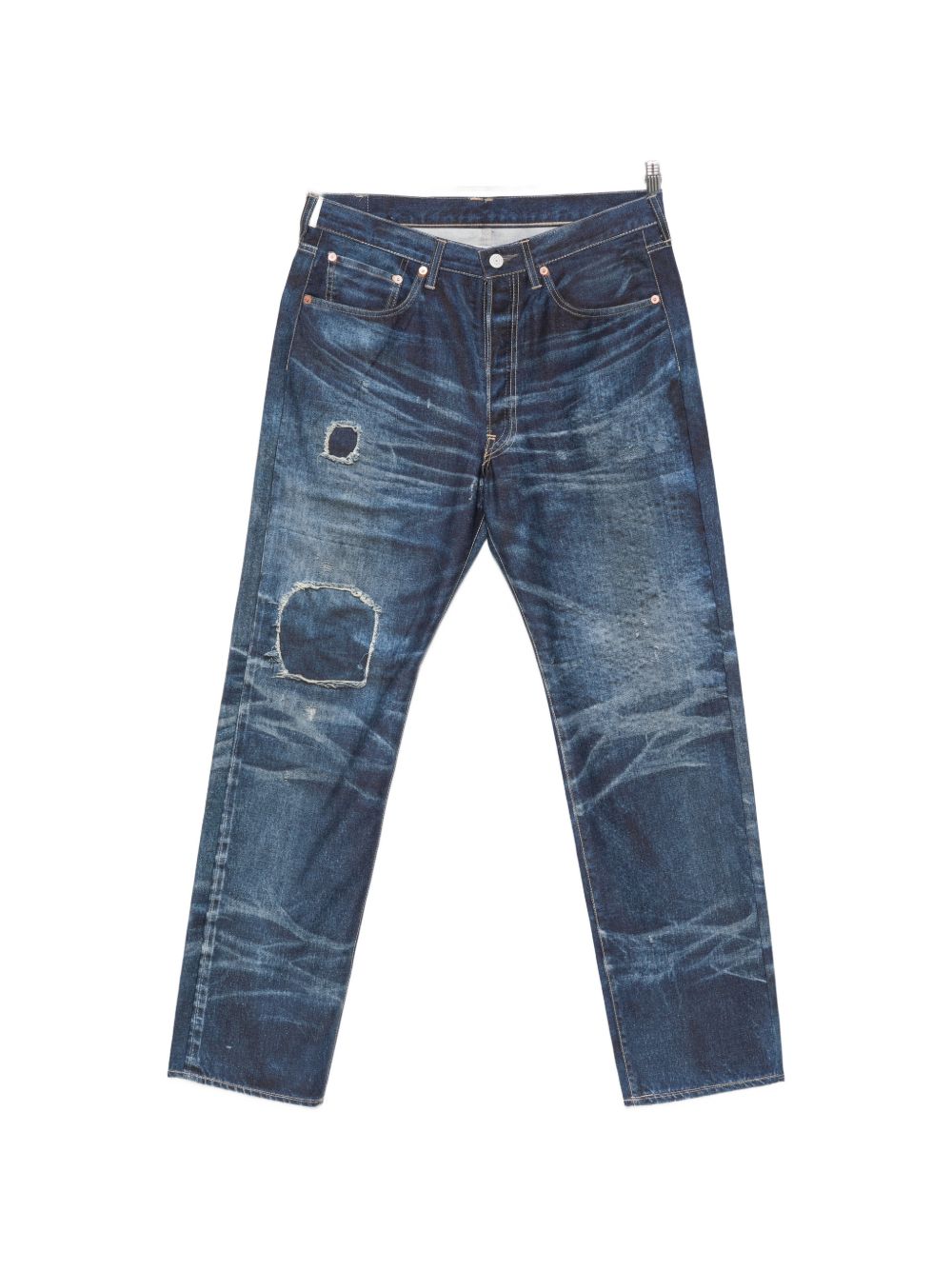 Junya Watanabe Distressed Denim Jeans — Blue