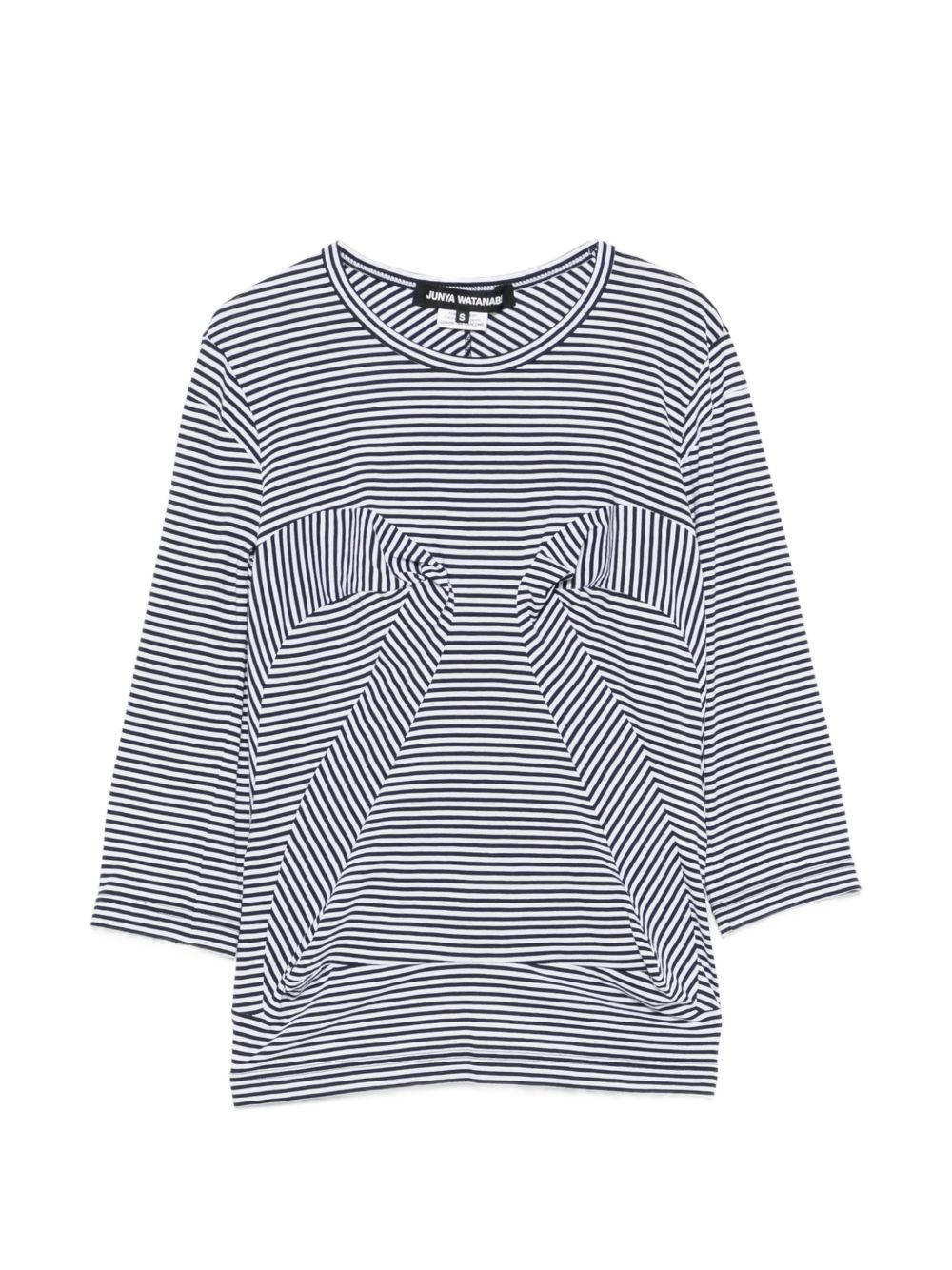 Junya Watanabe Striped Panelled T-shirt — Navy