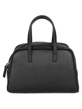 MIZUIRO Leather Boston Mini Bag — Black