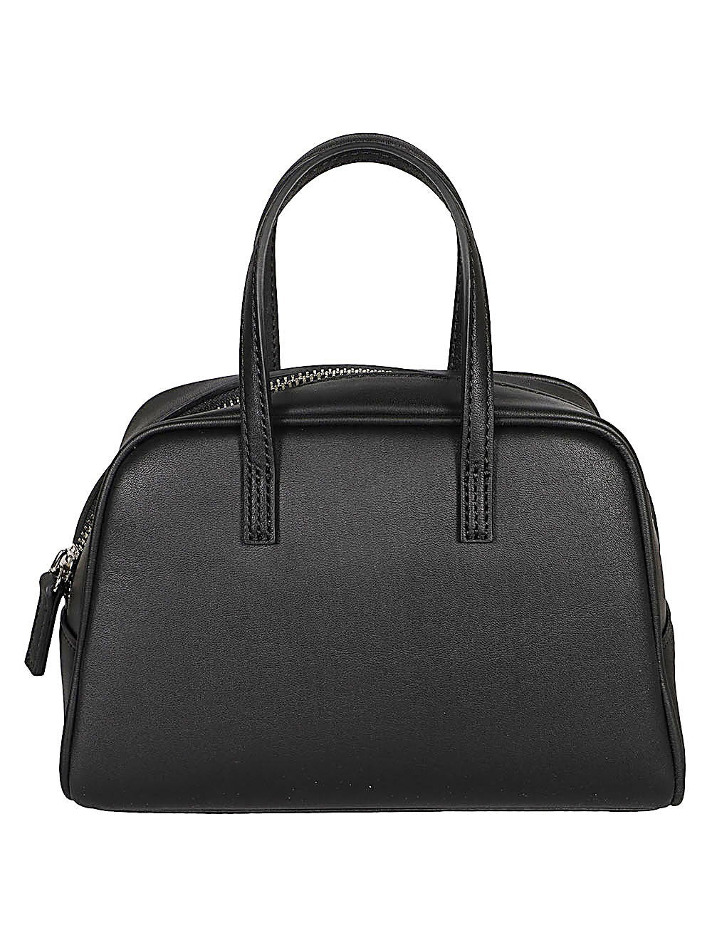 MIZUIRO Leather Boston Mini Bag — Black