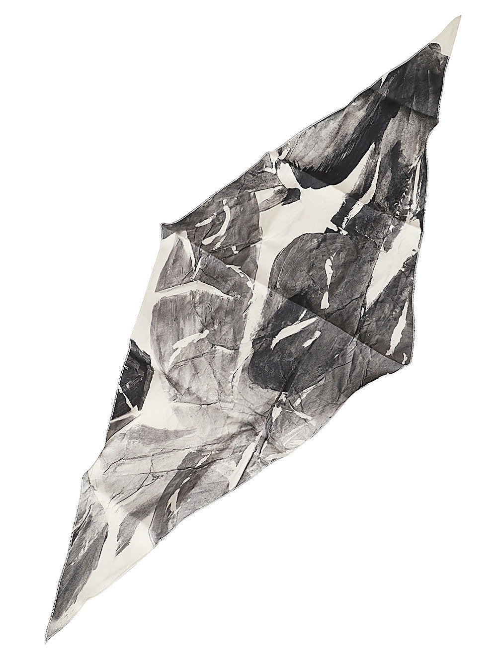 Alysi Silk Foulard Scarf — Charcoal