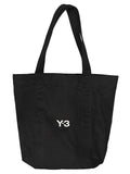 Y-3 Logo Canvas Tote Bag — Black