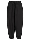 MIZUIRO Tapered Puffed Cotton Trousers — Black