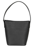MIZUIRO Pebbled Leather Shoulder Bag — Black