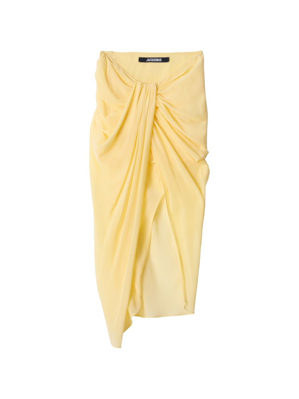 JACQUEMUS RESORT Draped Pareo Pareo Dress — Yellow