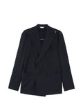 Boglioli Wool Blend Double-Breasted Suit — Navy