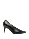 Balenciaga Pointed-Toe Leather Pump — Black
