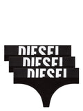 Diesel Logo Waistband Thong Brief — Black