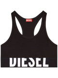 Diesel Logo-Underband Sports Bra — Black