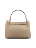 Tod'S Leather Top Handle Bag — beige