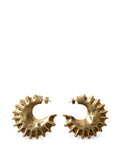 JACQUEMUS RESORT Spiked Crescent Earrings — Gold