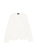 Emporio Armani Asymmetric Cotton Blazer — White