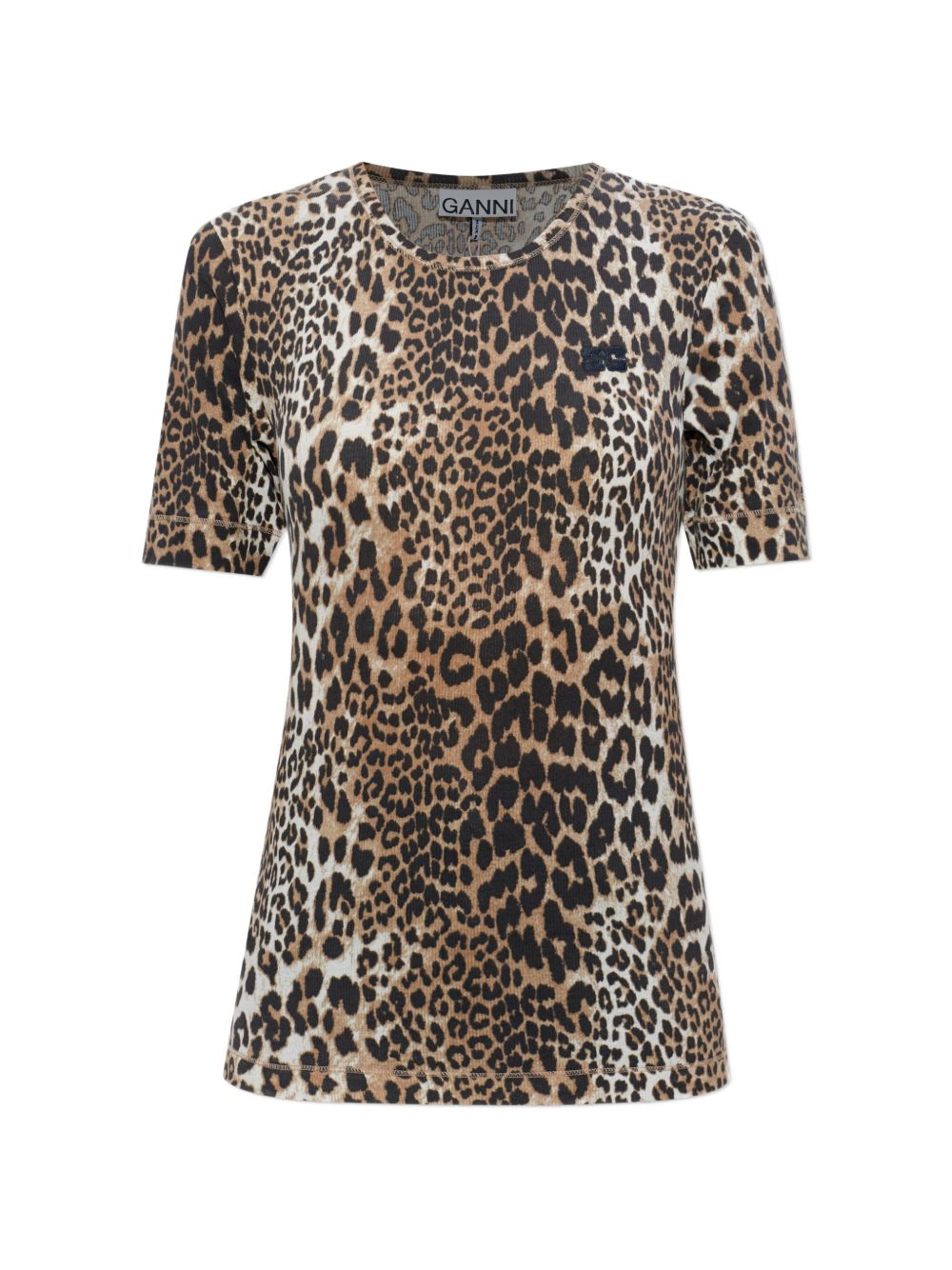 Ganni T-Shirts And Polos Leopardato - L
