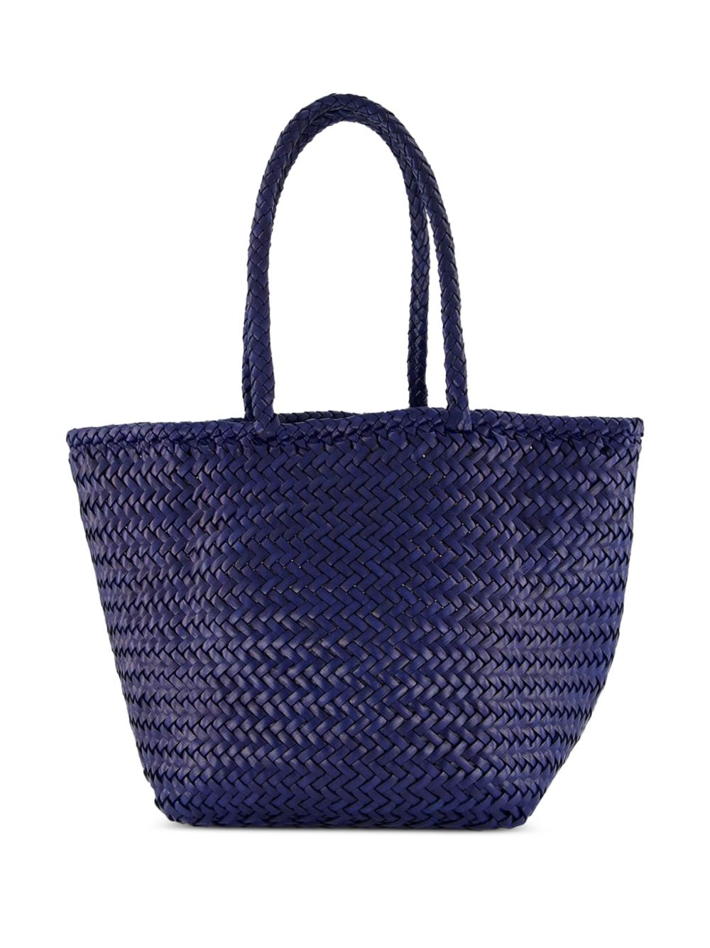 Dragon Diffusion Woven Straw Tote Bag — Navy