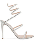 René Caovilla Cleo Sandal Heel — Silver