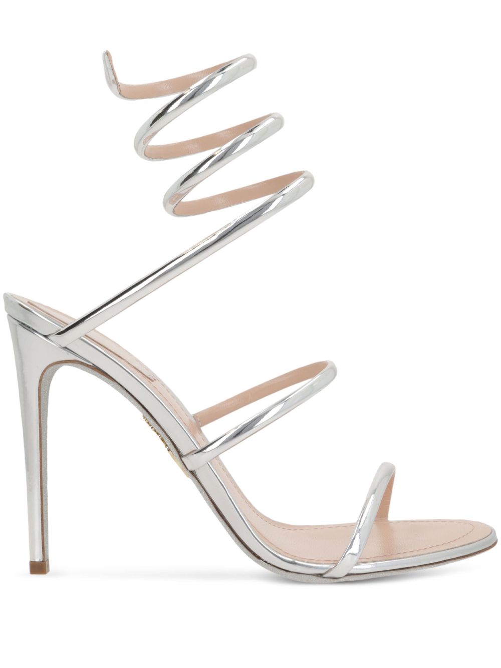 René Caovilla Cleo Sandal Heel — Silver