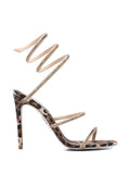 René Caovilla Cleo Heel Sandal — Beige/Brown