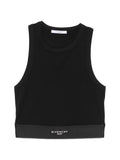 Givenchy Logo-Waistband Ribbed Tank Top — Black
