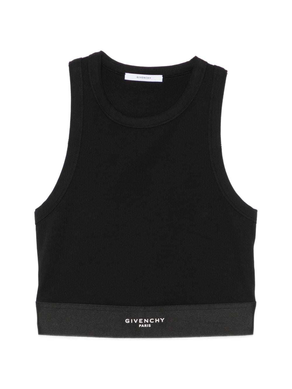 Givenchy Logo-Waistband Ribbed Tank Top — Black