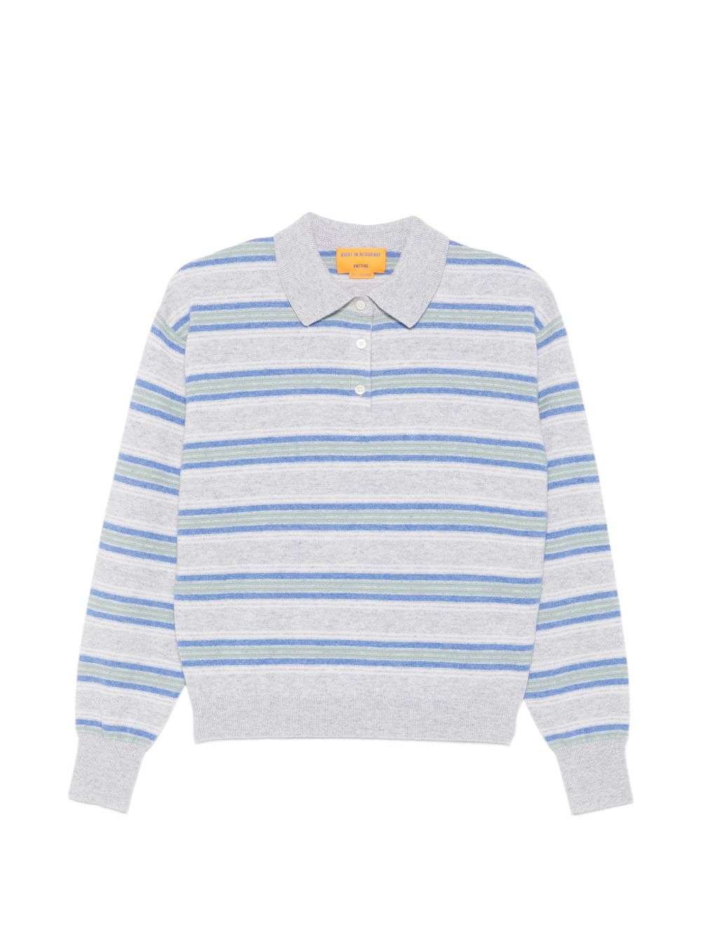 GUEST IN RESIDENCE Cashmere Striped Polo — grey