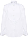 Giorgio Armani Diamond-Pattern Poplin Shirt — White