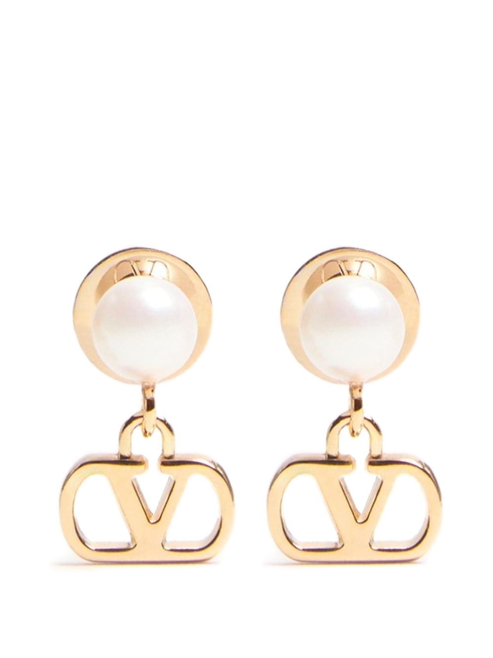 Valentino Garavani VLogo Earrings — Gold
