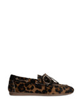 POSA Leopard-Print Calf Hair Loafers — Brown