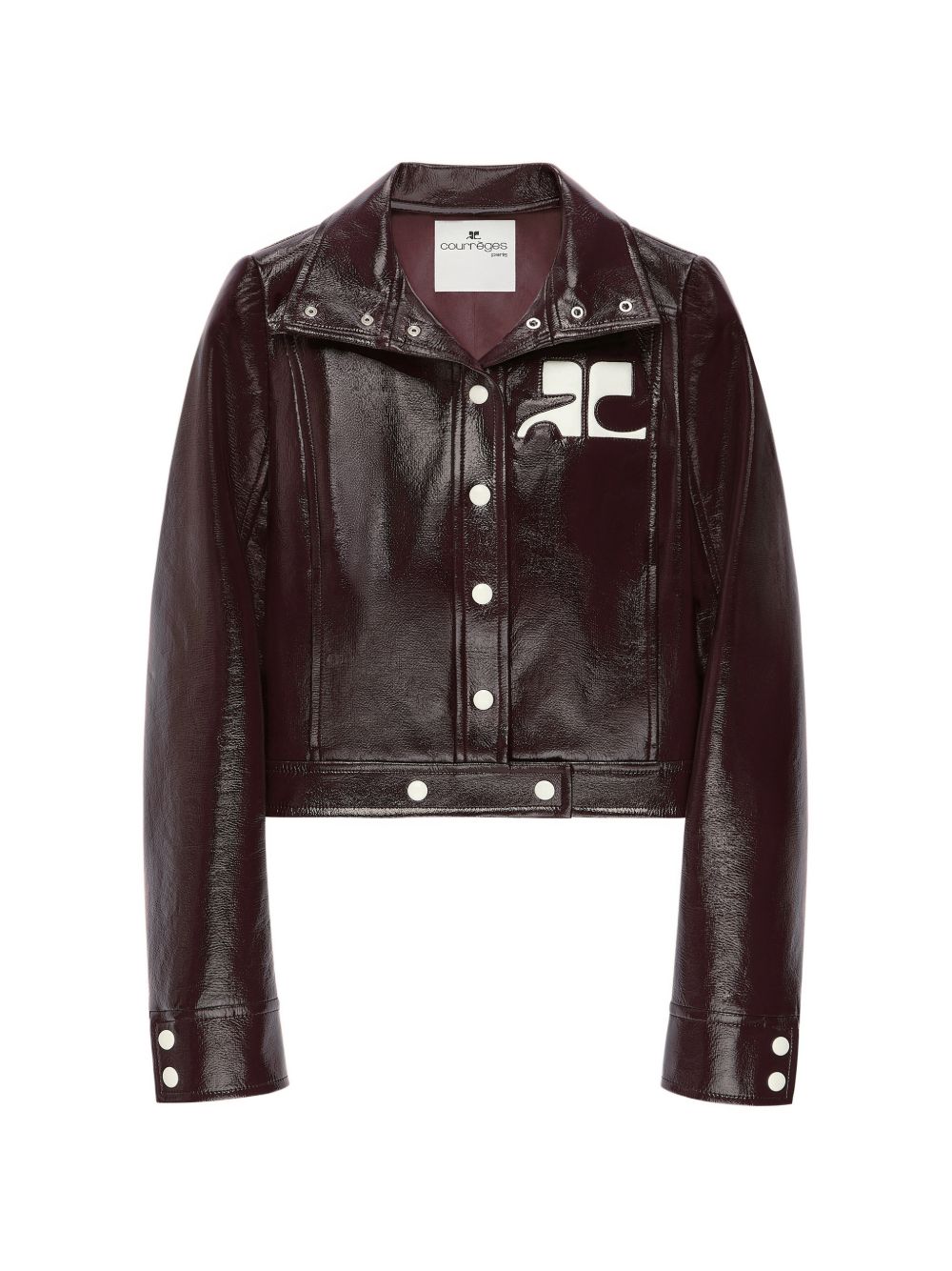 Courreges Re-Edition Vinyl Jacket — Burgundy