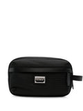 Emporio Armani Logo-Pattern Clutch — Black