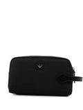 Emporio Armani Logo Plaque Clutch — Black